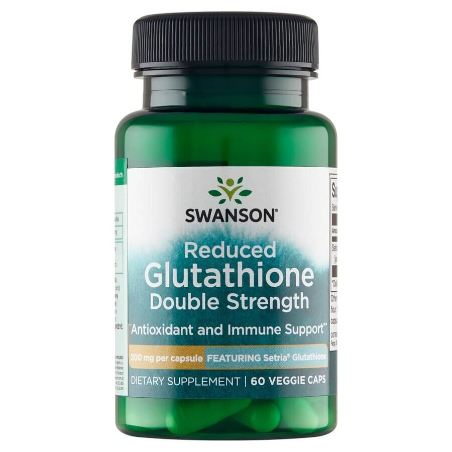 Boutique Swanson L-Glutathione, L-glutathione 200 mg, 60 gélules végétales Swanson L-Glutathione, L-glutathione 200 mg, 60 gélules végétales