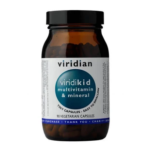 Viridian Viridikid Multivitamin &amp; Mineral, vitamines et minéraux pour enfants, 90 gélules