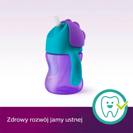 Avent, vaso con pajita y asas, morado, SCF796/02, a partir de 9 meses, 200 ml