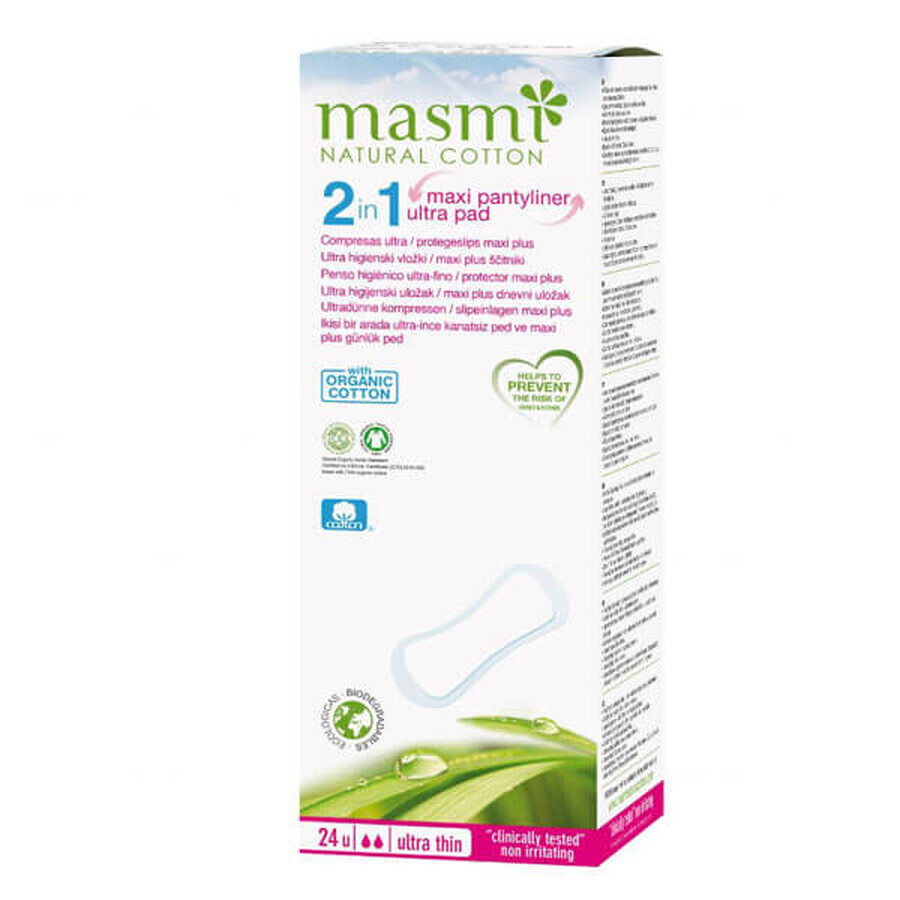 Winkel op Masmi Natuurkatoen, biologisch katoenen maandverband, 2in1 Zacht, ultra-absorberend, 24 stuks Masmi Natuurkatoen, biologisch katoenen maandverband, 2in1 Zacht, ultra-absorberend, 24 stuks