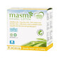 Masmi Natural Cotton, șervețele sanitare din bumbac organic, cu aripi, de zi, ultra-subțiri, 10 bucăți