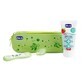Chicco, toothbrush + toothpaste, 50 ml + box, after 12 months, green