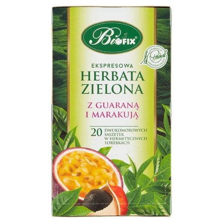 Bi Fix, Thé vert au guarana et au fruit de la passion, 20 sachets