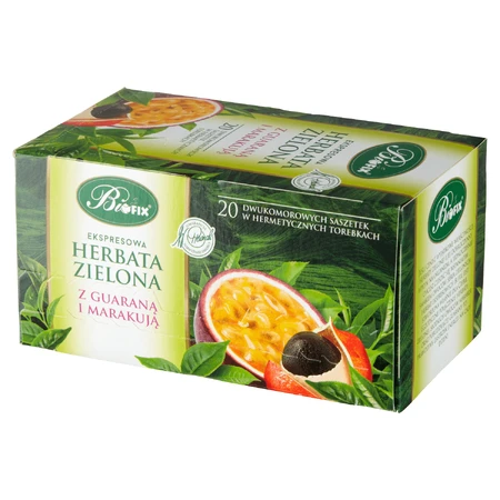 Bi Fix, Thé vert au guarana et au fruit de la passion, 20 sachets