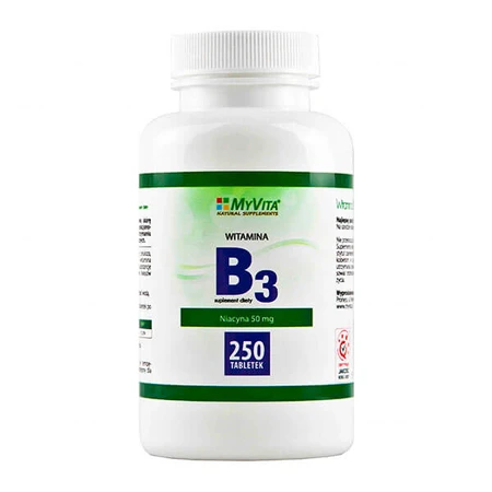 MyVita Vitamina B3, niacina 50 mg, 250 comprimidos