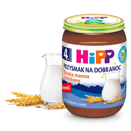 HiPP Zubettgeh-Snack Porridge mit Milch Bio, ohne Zuckerzusatz, nach 4 Monaten, 190 g