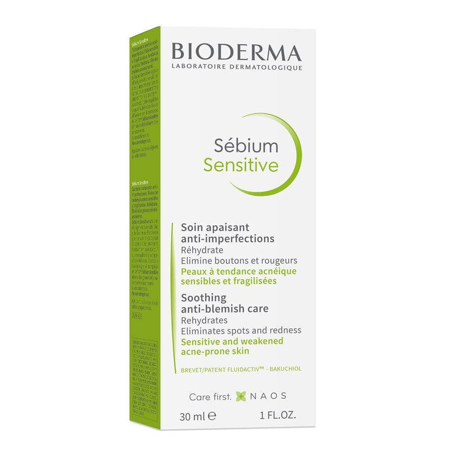 Bioderma Sebium Sensitive, verzachtende ondersteunende crème voor de acnegevoelige huid, 30 ml Bioderma Sebium Sensitive, verzachtende ondersteunende crème voor de acnegevoelige huid, 30 ml