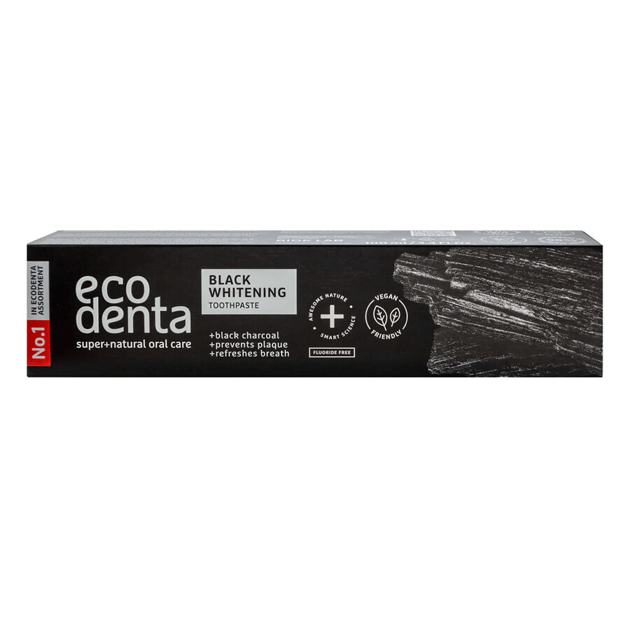 Comprar Ecodenta, pasta de dientes blanqueadora, con carbón negro y extracto de té verde, sin flúor, 100 ml Ecodenta, pasta de dientes blanqueadora, con carbón negro y extracto de té verde, sin flúor, 100 ml