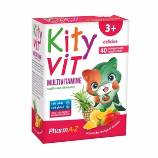 KityVIT Multivitamins, mango and pineapple flavour, 40 chewable tablets, PharmA-Z