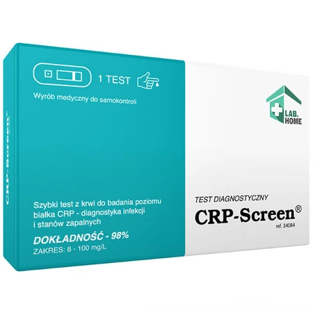LabHome CRP-Screen, Bluttest für CRP-Proteinspiegel, Diagnose von Infektionen und Entzündungen, 1 Stück