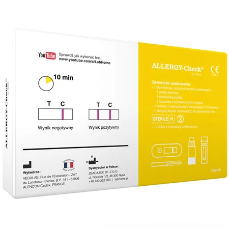 LabHome Allergy-Check, análisis de sangre para anticuerpos IgE, diagnóstico de alergias, 1 unidad