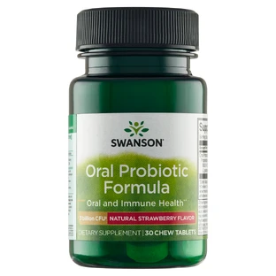 Swanson Oral Probiotic Formula, sabor fresa, 30 pastillas para chupar