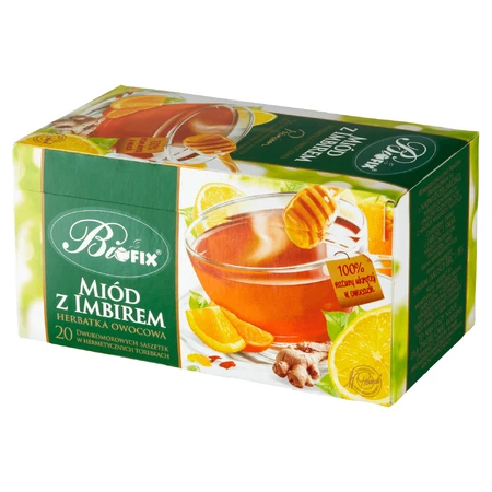 Bi Fix, Miel Premium con jengibre, infusión de frutas, 20 sobres