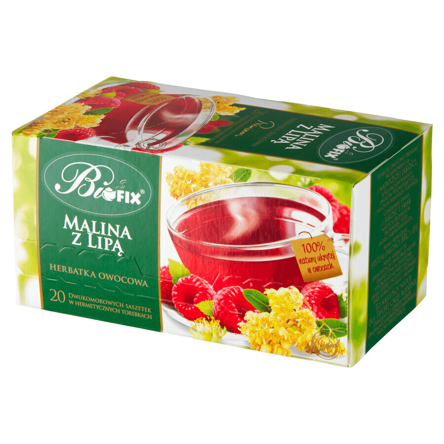 Cumpără Bi Fix, Premium zmeură cu lime, ceai de fructe, 20 plicuri Bi Fix, Premium zmeură cu lime, ceai de fructe, 20 plicuri