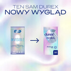 Durex Invisible, preservativos adicionalmente hidratados, súper finos, 10 unidades Durex Invisible, preservativos adicionalmente hidratados, súper finos, 10 unidades