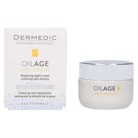 Dermedic Oilage, reparierende Nachtcreme zur Wiederherstellung der Hautdichte, 50 g