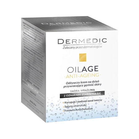 Dermedic Oilage, crema de día nutritiva que restaura la densidad de la piel, 50 ml
