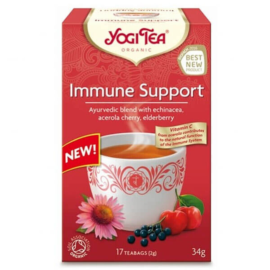Boutique Yogi Tea Organic Immune Support, immunity tea, 2 g x 17 sachets Yogi Tea Organic Immune Support, immunity tea, 2 g x 17 sachets