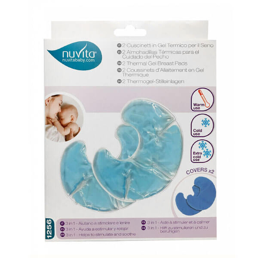 Nuvita breast pads, gel, reusable, 2 pieces