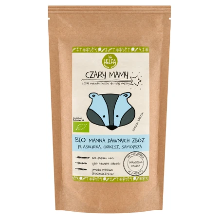 Helpa Czary Mama Bio Manna granos antiguos, escanda, espelta, escanda, sin lácteos, sin azúcares añadidos, 200 g