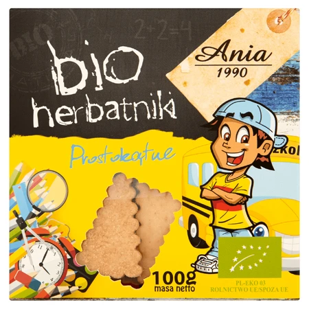 Ania Bio Bio-Kekse, rechteckig, 100 g