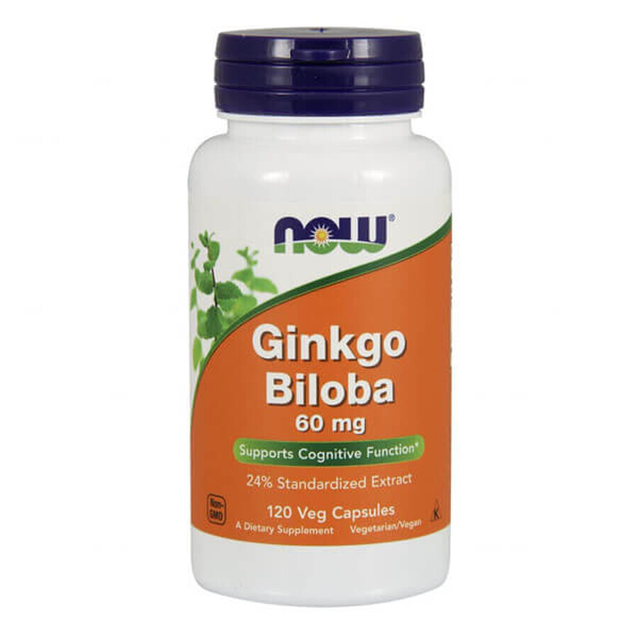 Cumpără Now Foods, Ginkgo Biloba 60 mg, 120 capsule Now Foods, Ginkgo Biloba 60 mg, 120 capsule