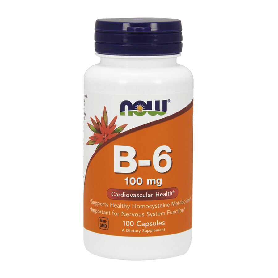Cumpără Now Foods B-6 100 mg, vitamina B6, 100 capsule Now Foods B-6 100 mg, vitamina B6, 100 capsule