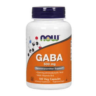 Now Foods GABA, acide gamma aminobutyrique 500 mg, 100 gélules végétales