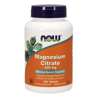 Now Foods, Magnesium Citrate 200 mg, 100 Tablets