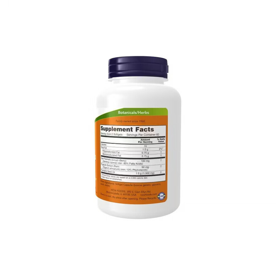 Now Foods, Pygeum Saw Palmetto, 120 capsule