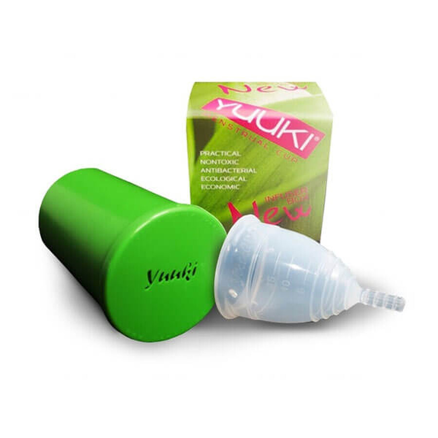 Buy YUUKI, menstrual cup, size L, soft + disinfection container YUUKI, menstrual cup, size L, soft + disinfection container