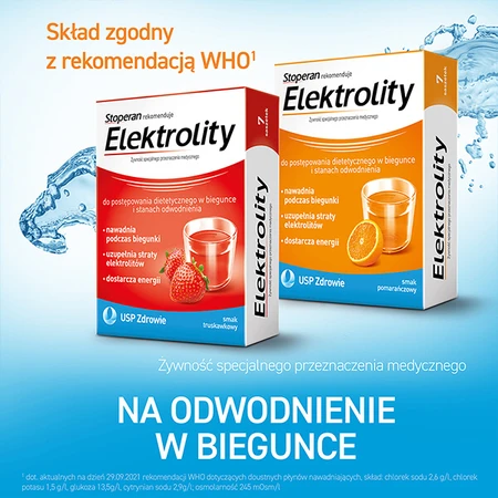 Elektrolyten, sinaasappelsmaak, 7 sachets