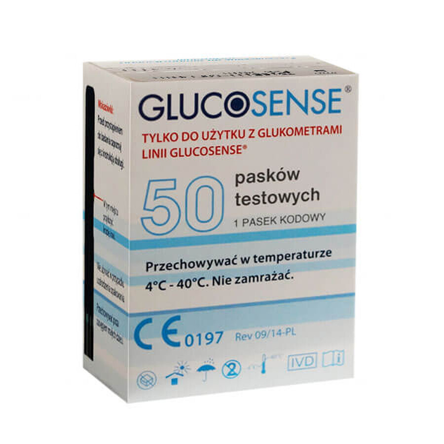 Buy Glucosense glucometer test strips, 50 units Glucosense glucometer test strips, 50 units