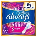 Always Platinum, serviettes hygiéniques, Ultra Super Plus, 7 pièces