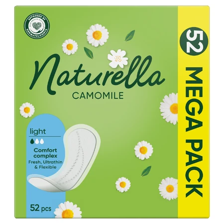 Naturella, maandverband, kamille, Light, 52 stuks