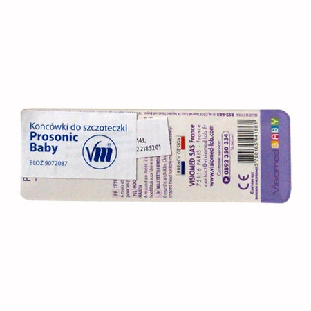 Visiomed Prosonic Baby, sonic toothbrush tips, 2 pieces