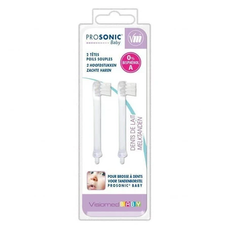 Visiomed Prosonic Baby, sonic toothbrush tips, 2 pieces
