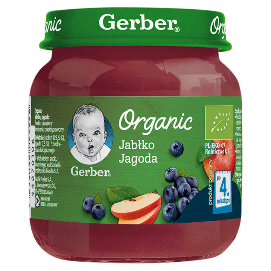 Winkel op Gerber Bio toetje, appel, bosbes, na 4 maanden, 125 g Gerber Bio toetje, appel, bosbes, na 4 maanden, 125 g