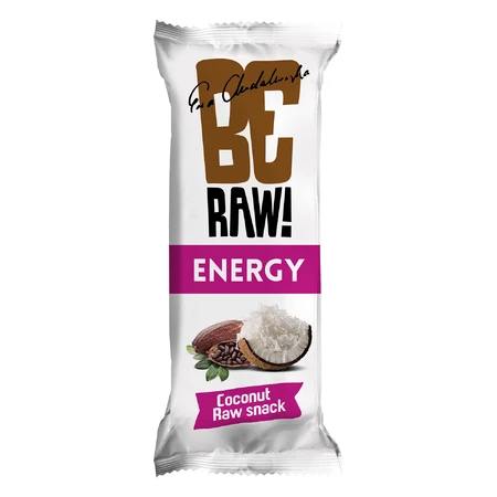 BeRaw! Energy Raw Snack, energiereep, rauwe cacao, kokos, 40 g