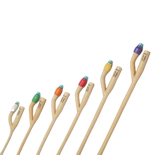 Sonda uretral Foley, 2 vías con junta de goma, látex de silicona, CH 24, 1 pieza