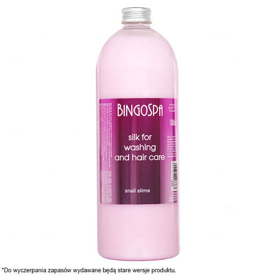 Buy Bingospa, silk for washing and hair care with snail mucus, 1000 ml Bingospa, silk for washing and hair care with snail mucus, 1000 ml