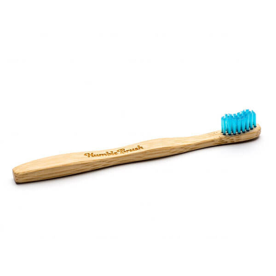 Humble Brush Kids Ultra Soft, brosse à dents pour enfants, bambou, bleu, 1 pièce