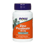 Now Foods Zinc Picolinate, Zinc 50 mg, 60 Vegetarian Capsules