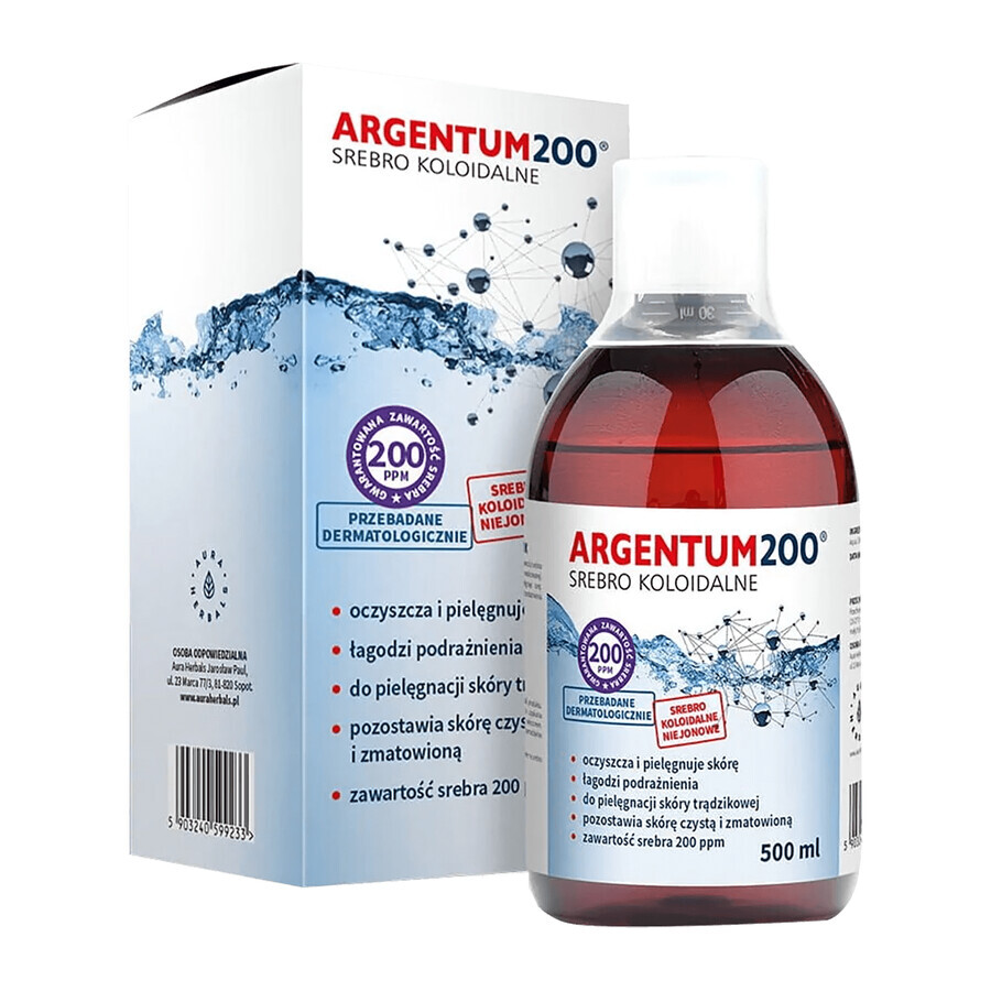 Comprar Aura Herbals Argentum 200 Plata Coloidal 200 ppm, tónico, 500 ml Aura Herbals Argentum 200 Plata Coloidal 200 ppm, tónico, 500 ml