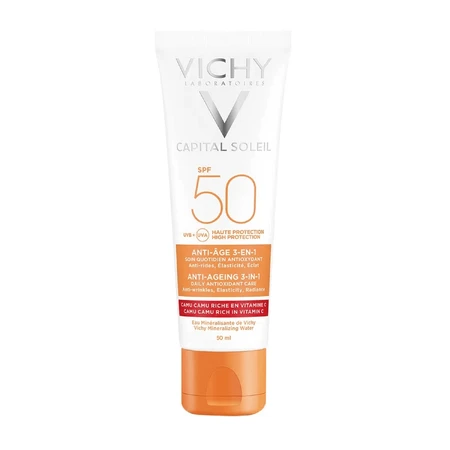 Vichy Capital Soleil, 3-in-1-Anti-Ageing-Gesichtscreme, SPF 50+, 50 ml