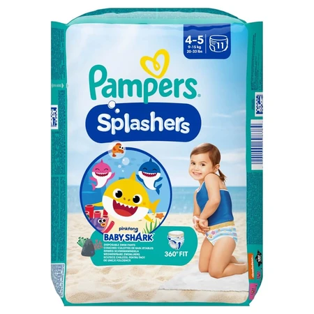 Pampers Splashers, swim diapers, size 4-5, 9-15 kg, 11 pcs