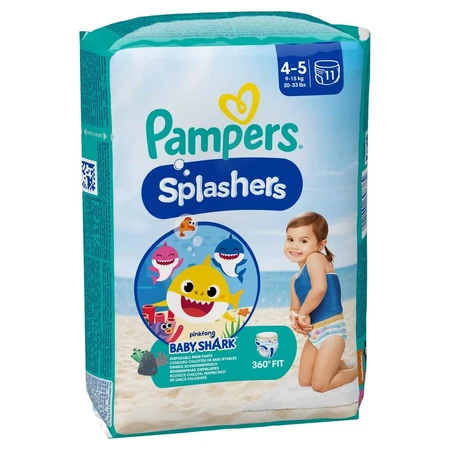 Pampers Splashers, swim diapers, size 4-5, 9-15 kg, 11 pcs