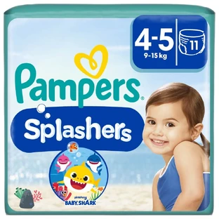 Pampers Splashers, swim diapers, size 4-5, 9-15 kg, 11 pcs