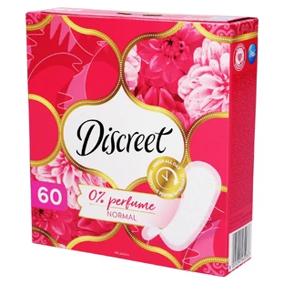 Serviettes hygiéniques Discreet Normal, sans parfum, 60 pièces