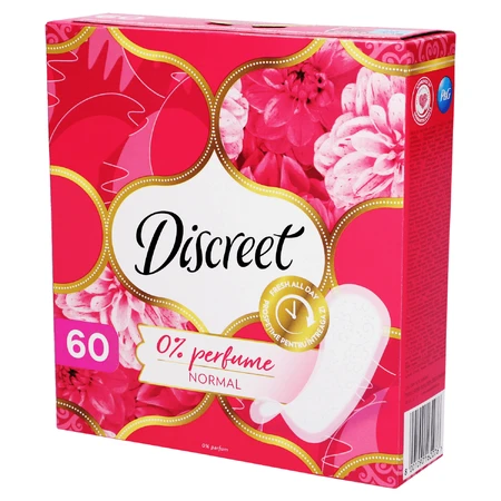 Serviettes hygiéniques Discreet Normal, sans parfum, 60 pièces